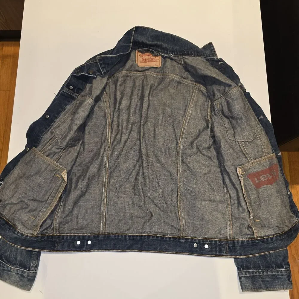 Levis Denim Trucker Jacket, Size L, Standard Fit